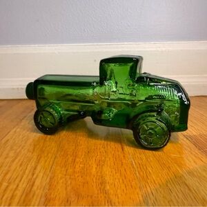 Avon VINTAGE Big Mack Green Glass Figurine - Empty Cologne Bottle